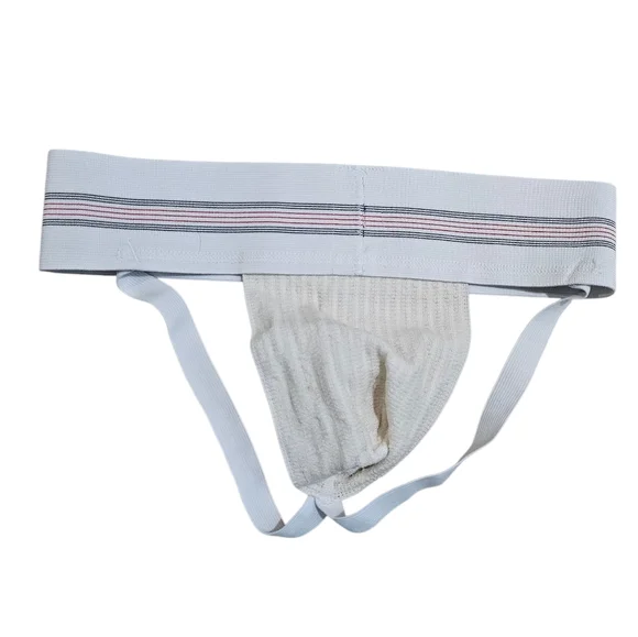 GYM Men’s Large White Vintage Jockstrap Athletic Underwear Classic Sport Retro - Picture 2 of 4